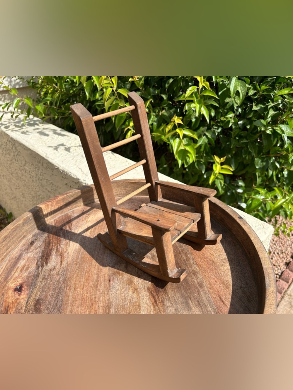 Miniature Wooden Rocking Chair - Brown